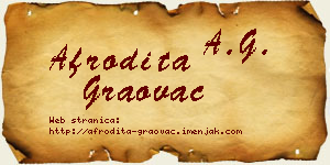 Afrodita Graovac vizit kartica
